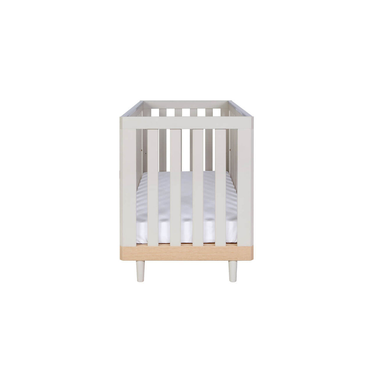 Tutti Bambini Hygge Mini Cot Bed - Light Oak/White Sand