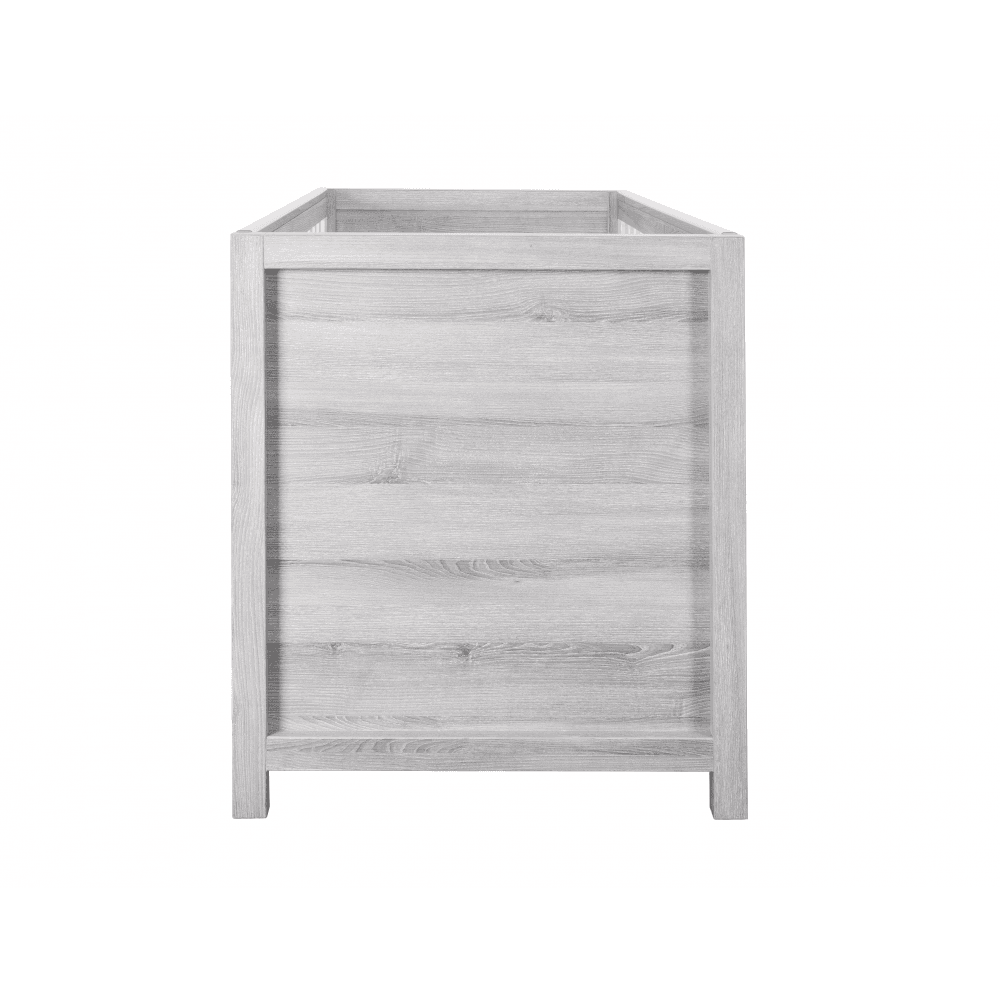 Tutti Bambini Modena 3 Piece Nursery Furniture Set with Cot Bed, Dresser & Wardrobe - White & Grey Ash