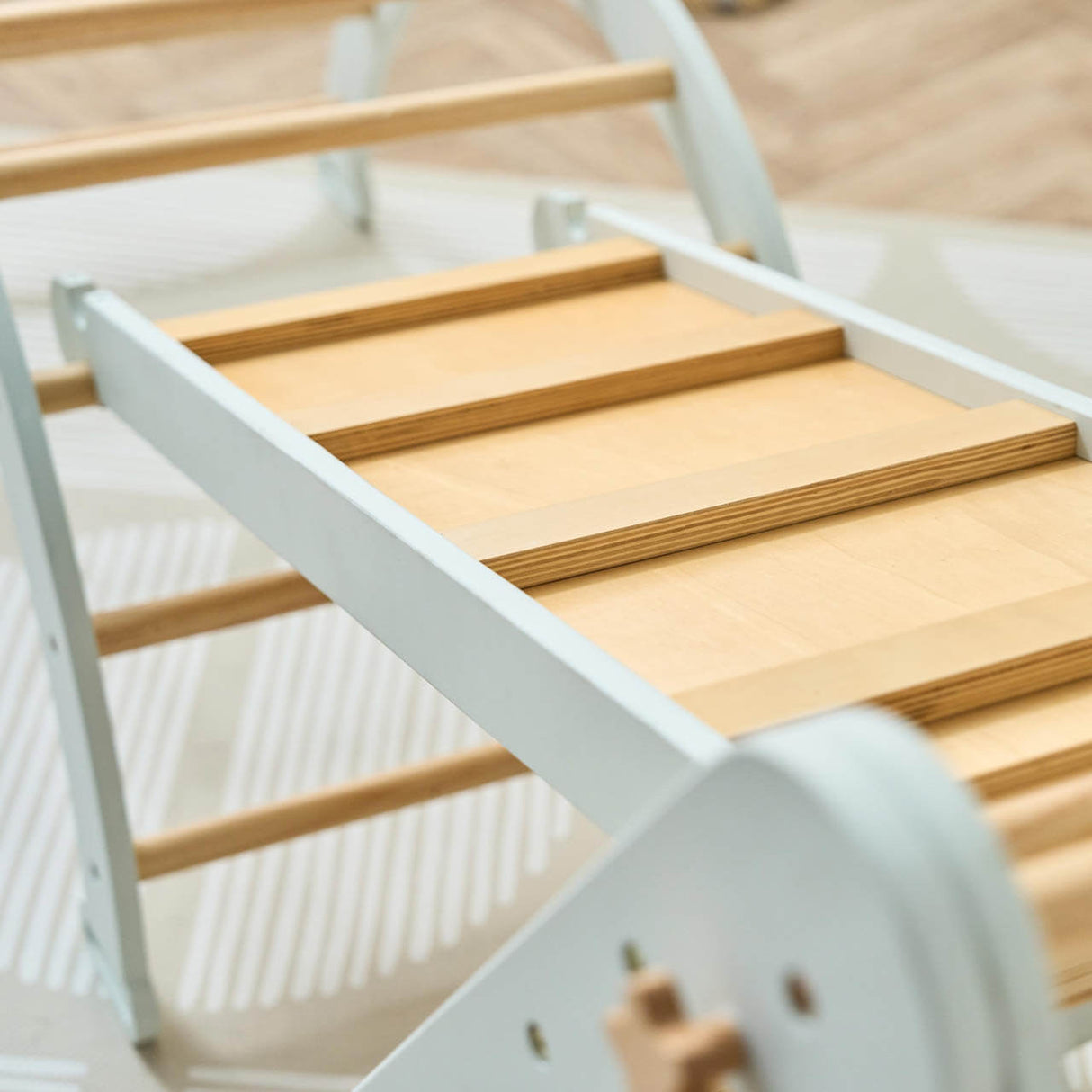 Tutti Bambini Scala Montessori 3-in-1 Pikler Climbing Frame with Climbing Wall - Sea Mist