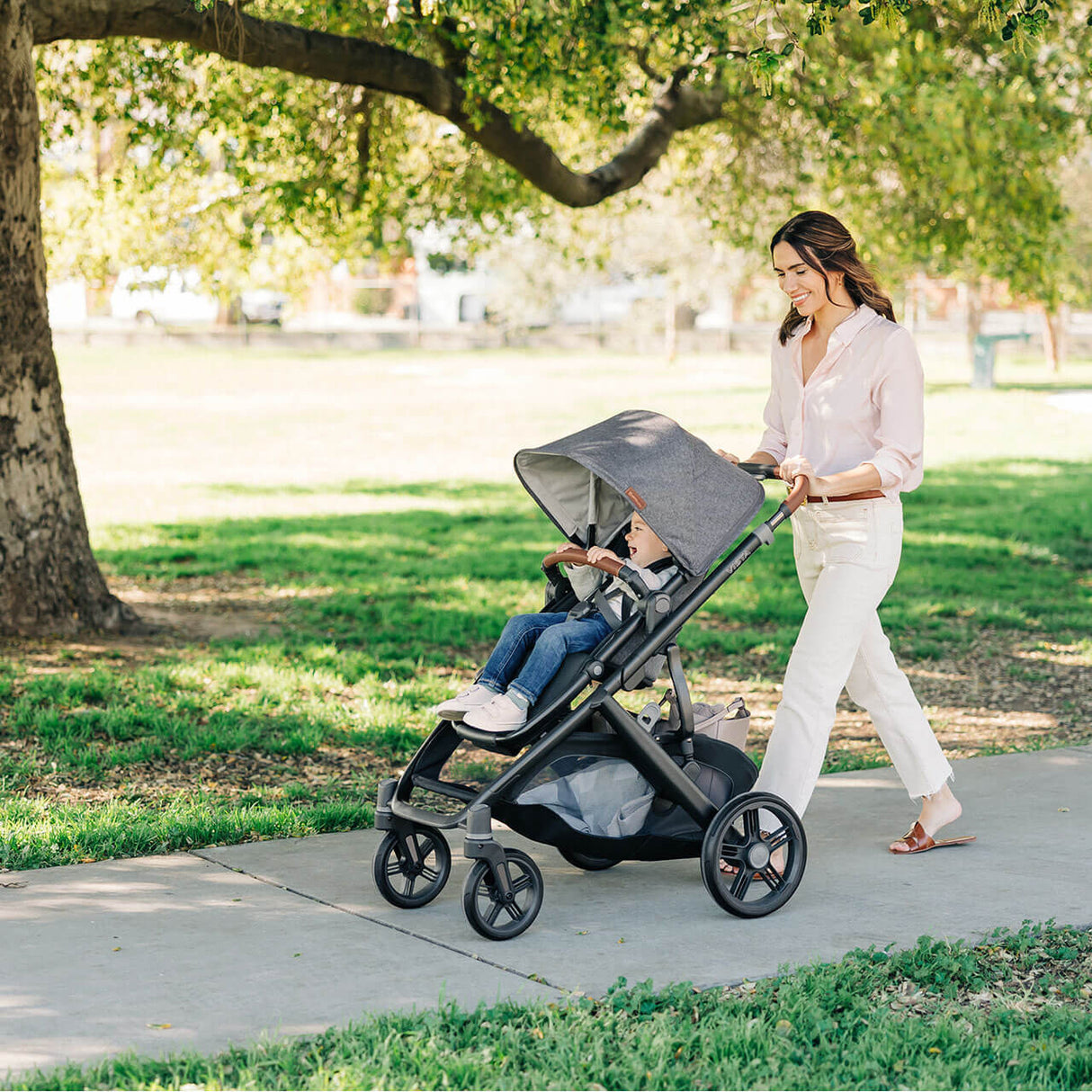 UPPAbaby VISTA V3 Travel System with BeSafe Go Beyond Car Seat and ISOFIX Base - Greyson