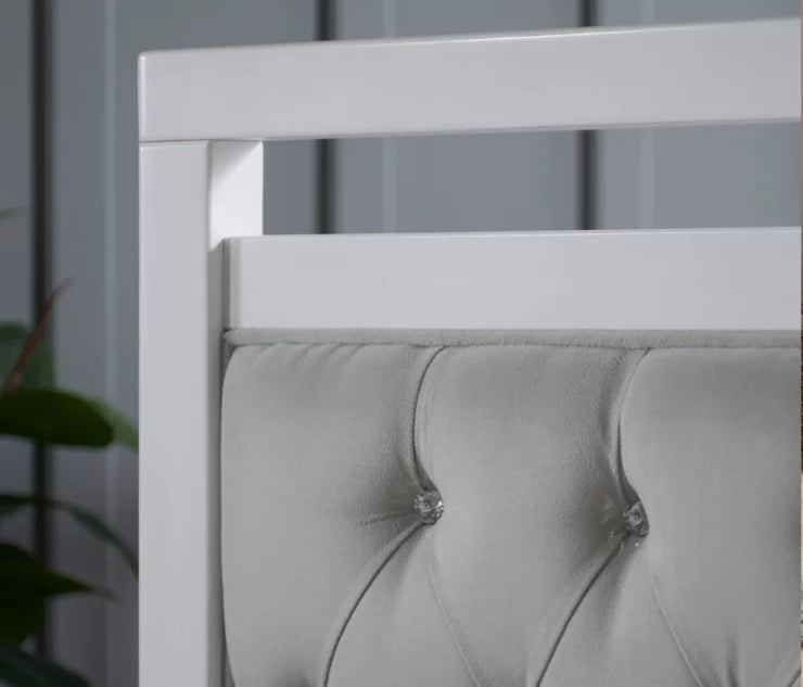 Babymore Velvet Deluxe Cot Bed - White