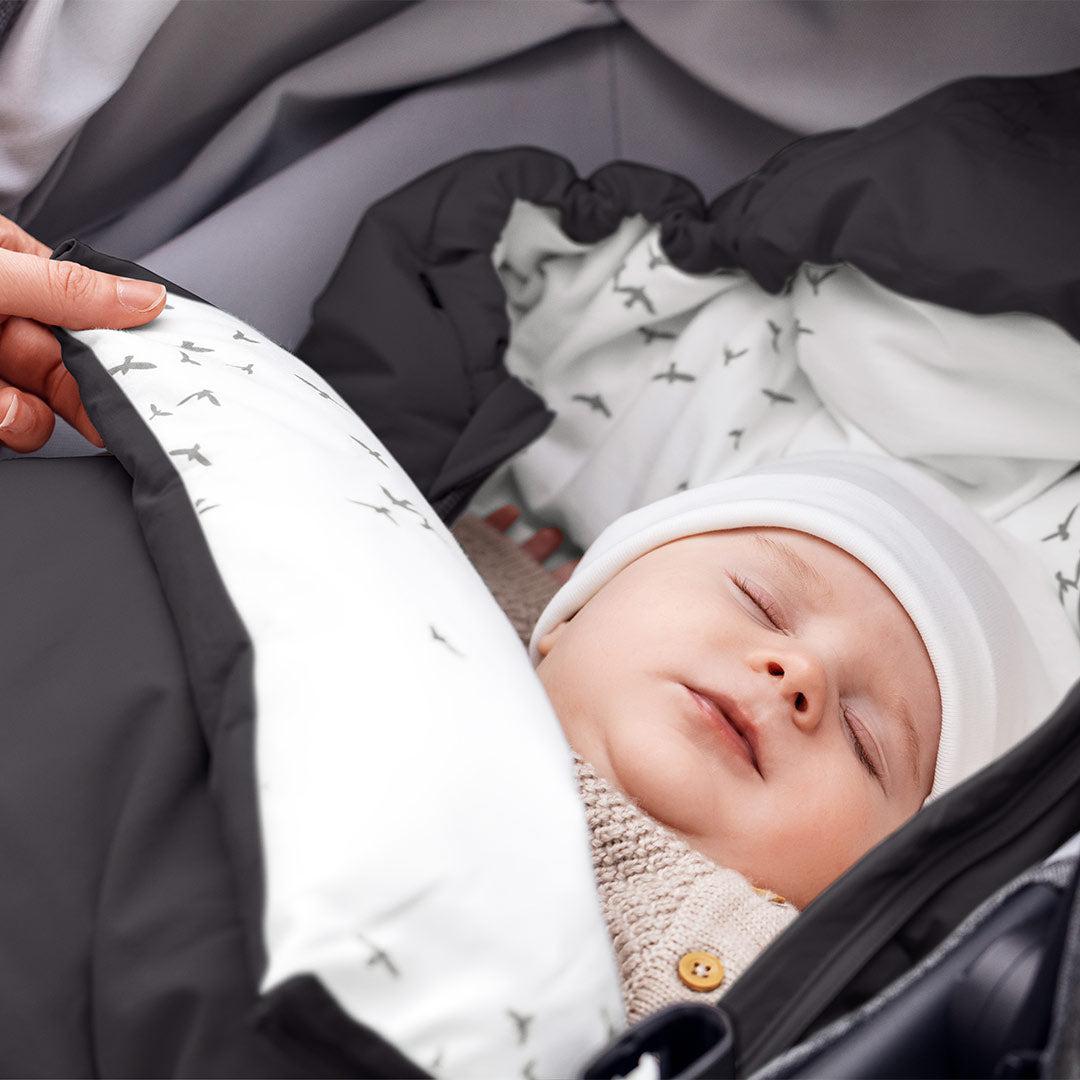 Voksi Explorer All Seasons Universal Pushchair Footmuff - Grey Flying