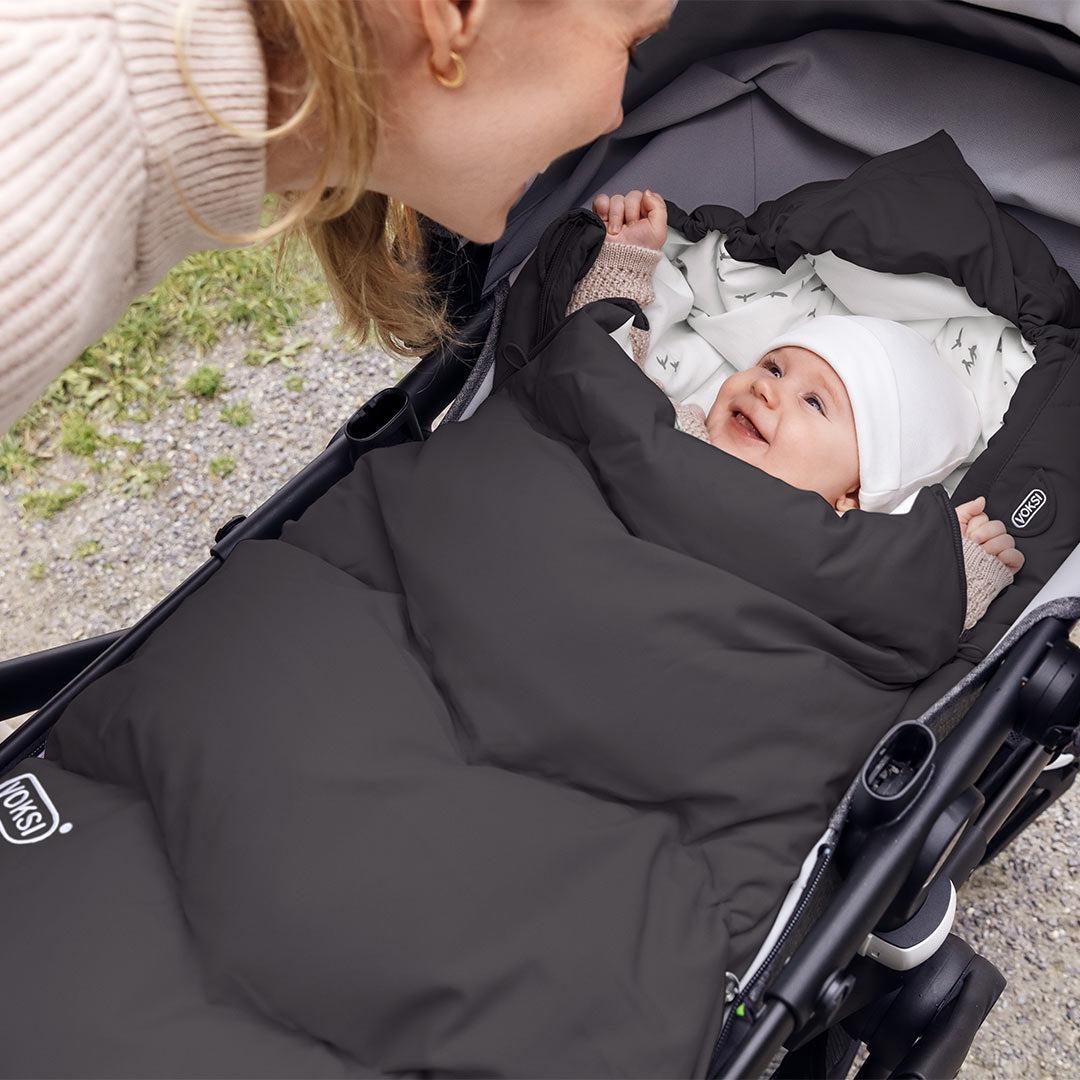 Voksi Explorer All Seasons Universal Pushchair Footmuff - Grey Flying