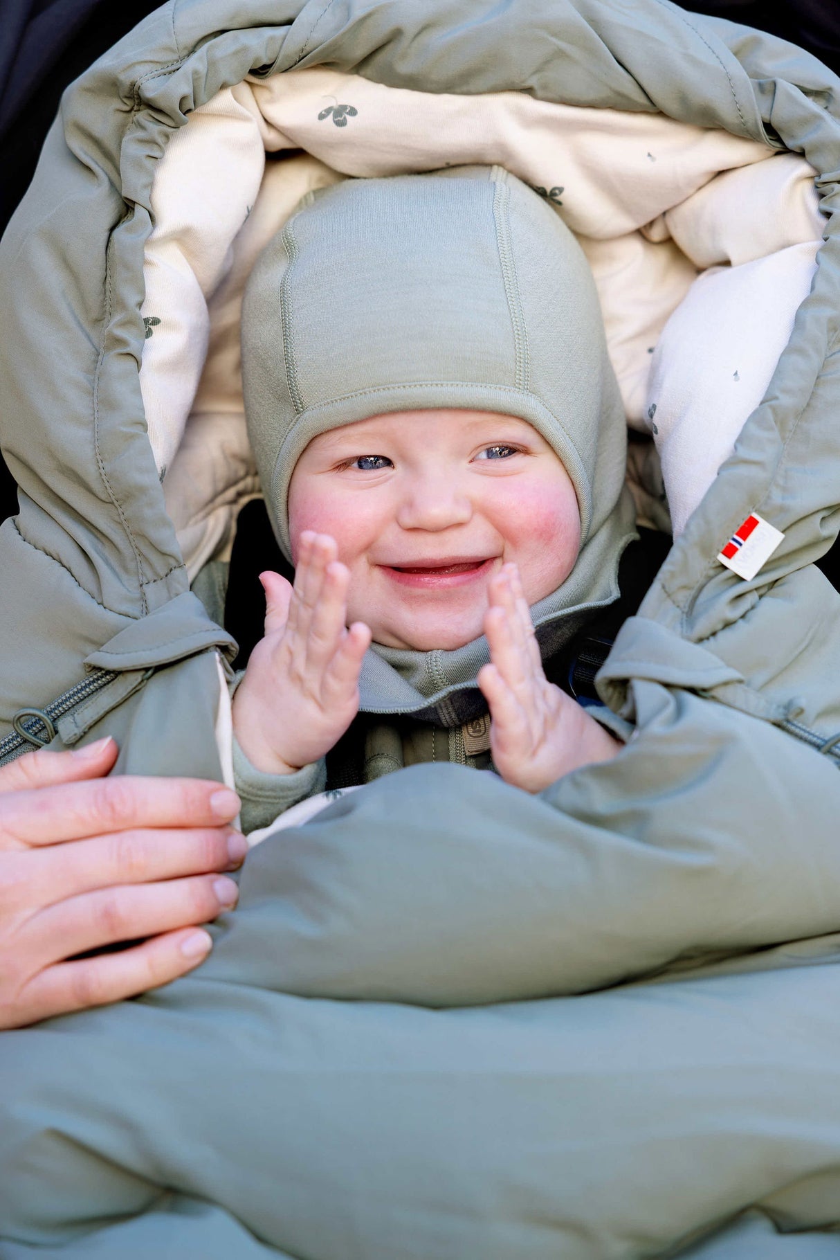 Voksi Explorer All Seasons Universal Pushchair Footmuff - Meadow Green Clover