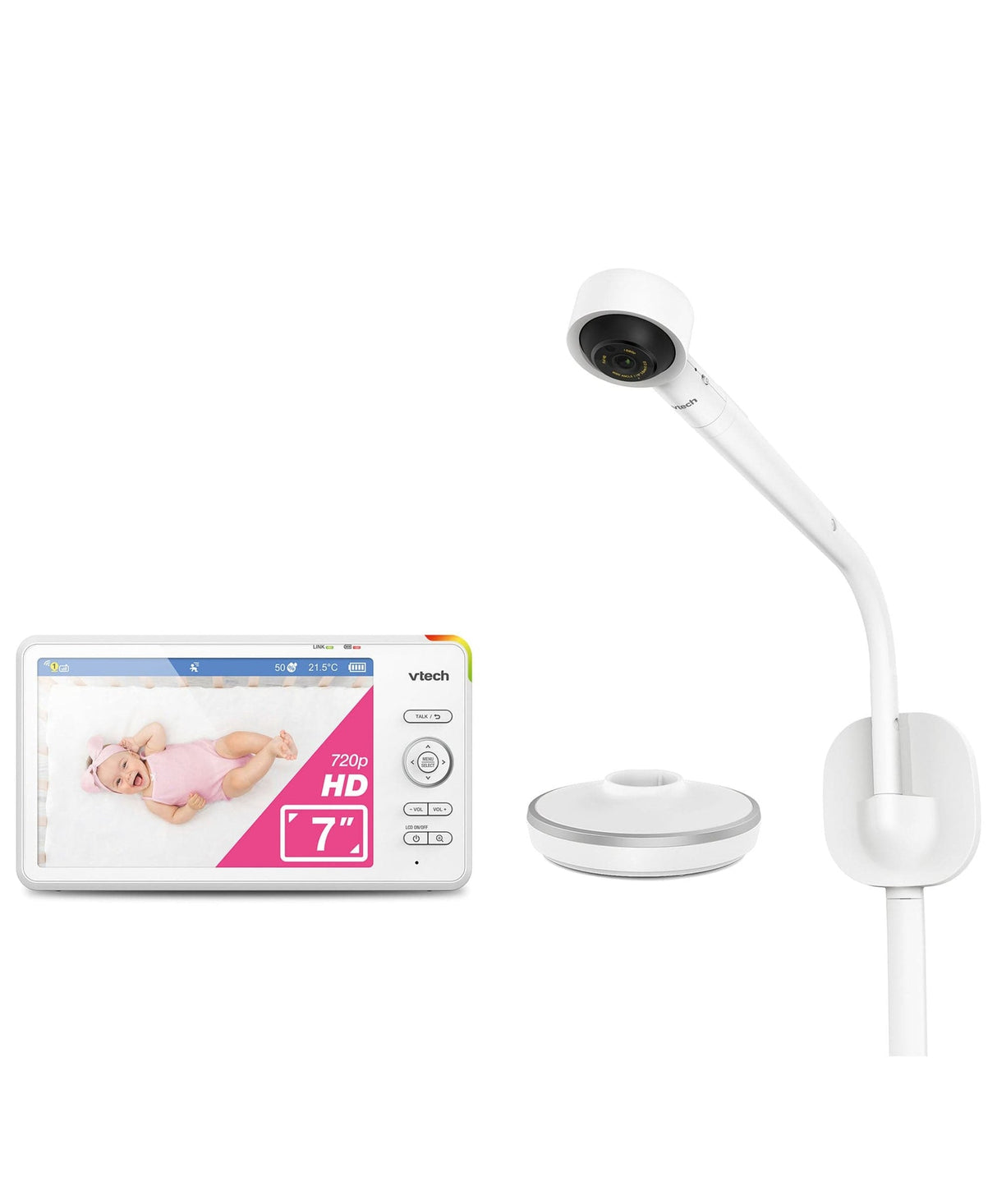 VTech RM7787HD 7″ Over-The-Crib Smart HD Video Baby Monitor