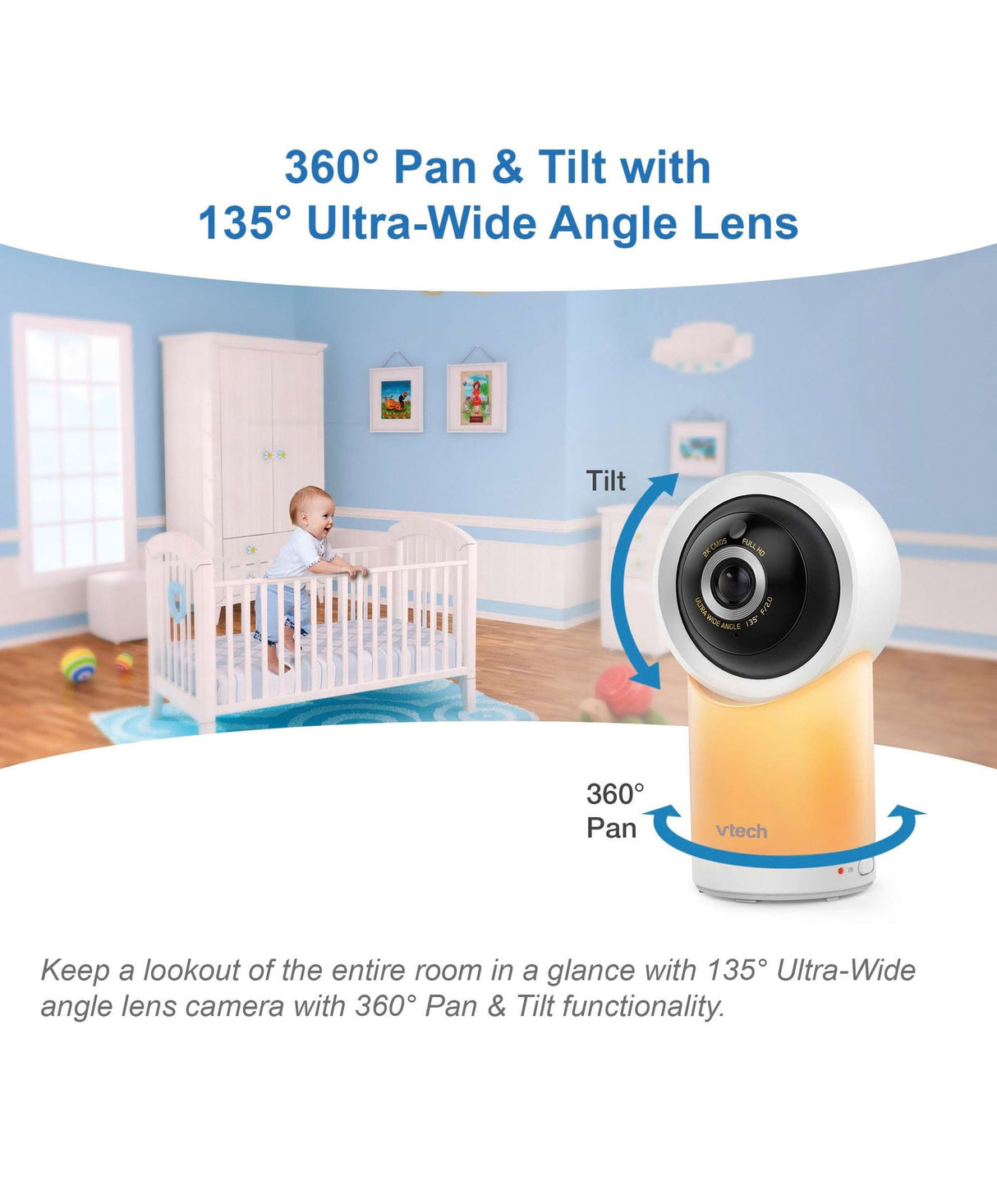 VTech RM7766HD 7" Smart Pan & Tilt Baby Monitor