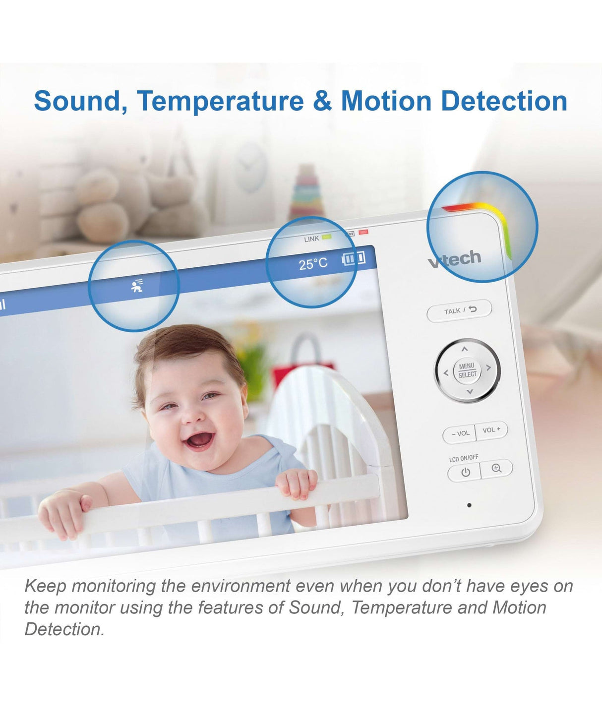 VTech RM7766HD 7" Smart Pan & Tilt Baby Monitor