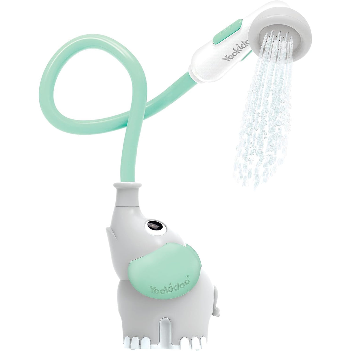 Yookidoo Elephant Water Pump Baby Bath Shower - Turquoise