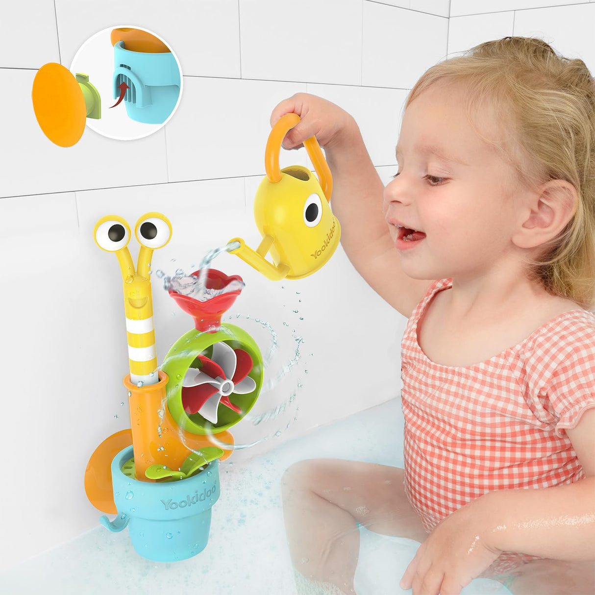 Yookidoo Pop-Up Water Snail & Watering Can Bath Toy
