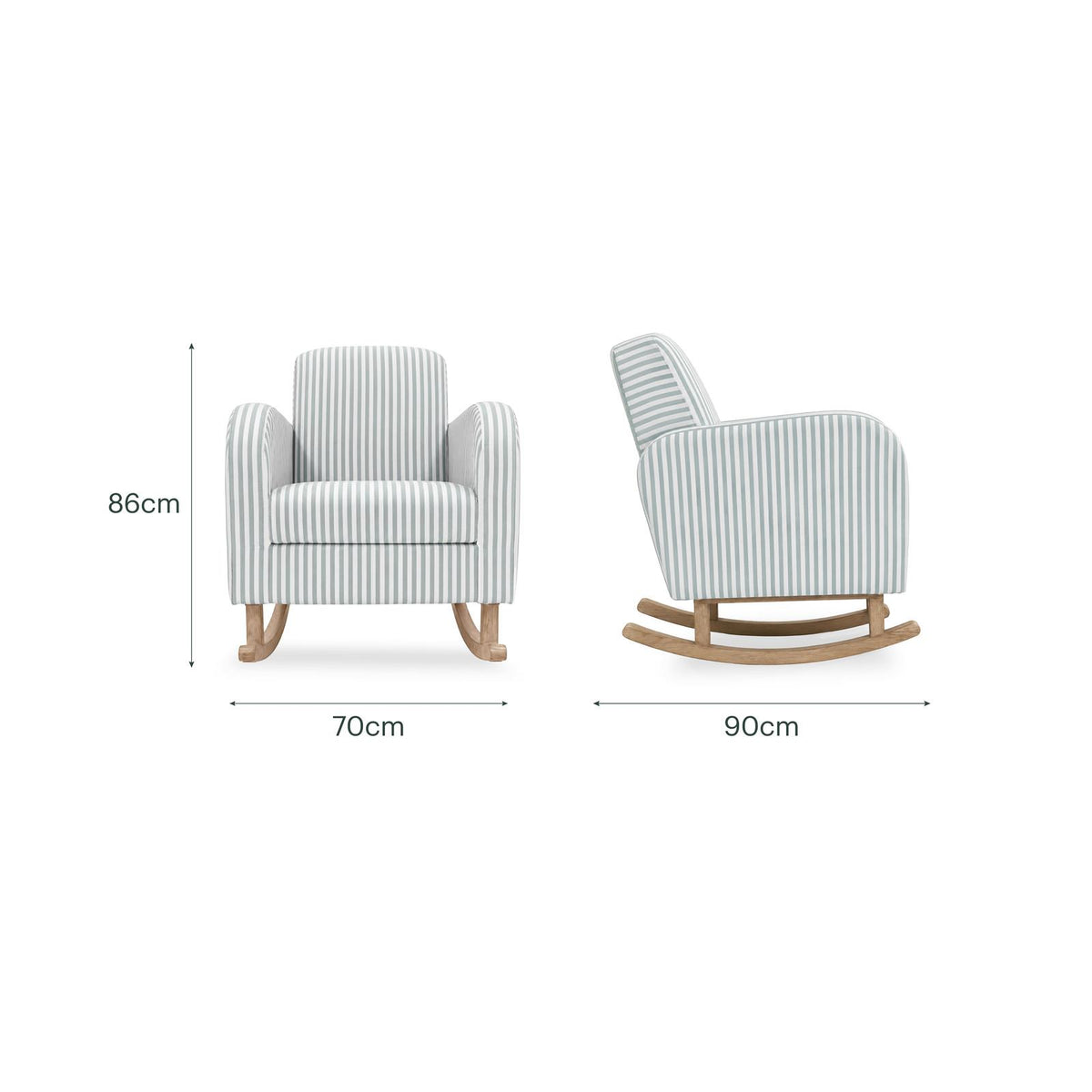 CuddleCo Etta Nursing Chair - Sea Salt Stripe