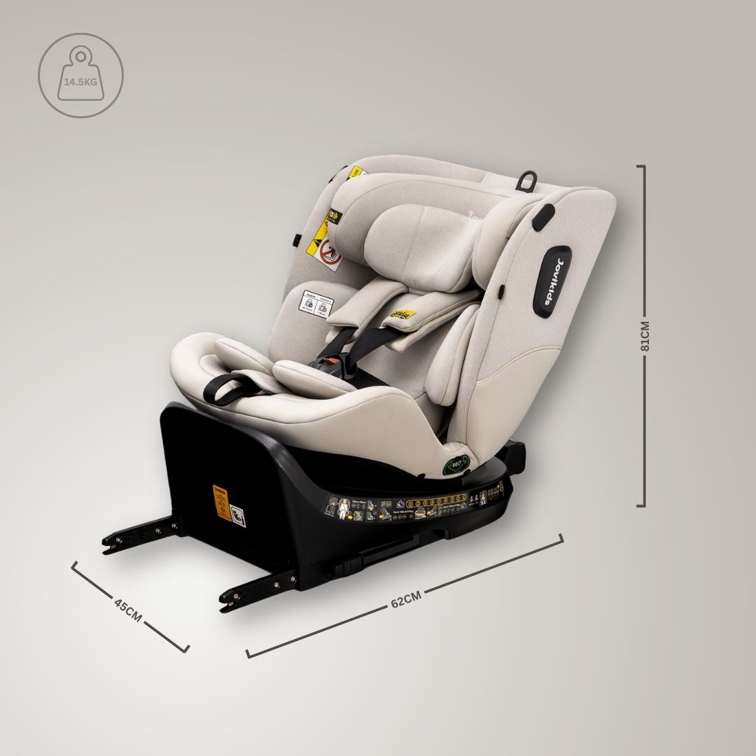 Jovikids Ranger 2 Rotating Car Seat - Milkstone