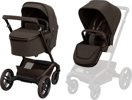 Maxi Cosi Fame 2026 Ultimate Travel System With Coral Slide Pro & Slide Pro Base - Espresso Brown