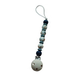 Chewies Silicone Sea Teething Pacifier Clip - Navy/Baby Blue