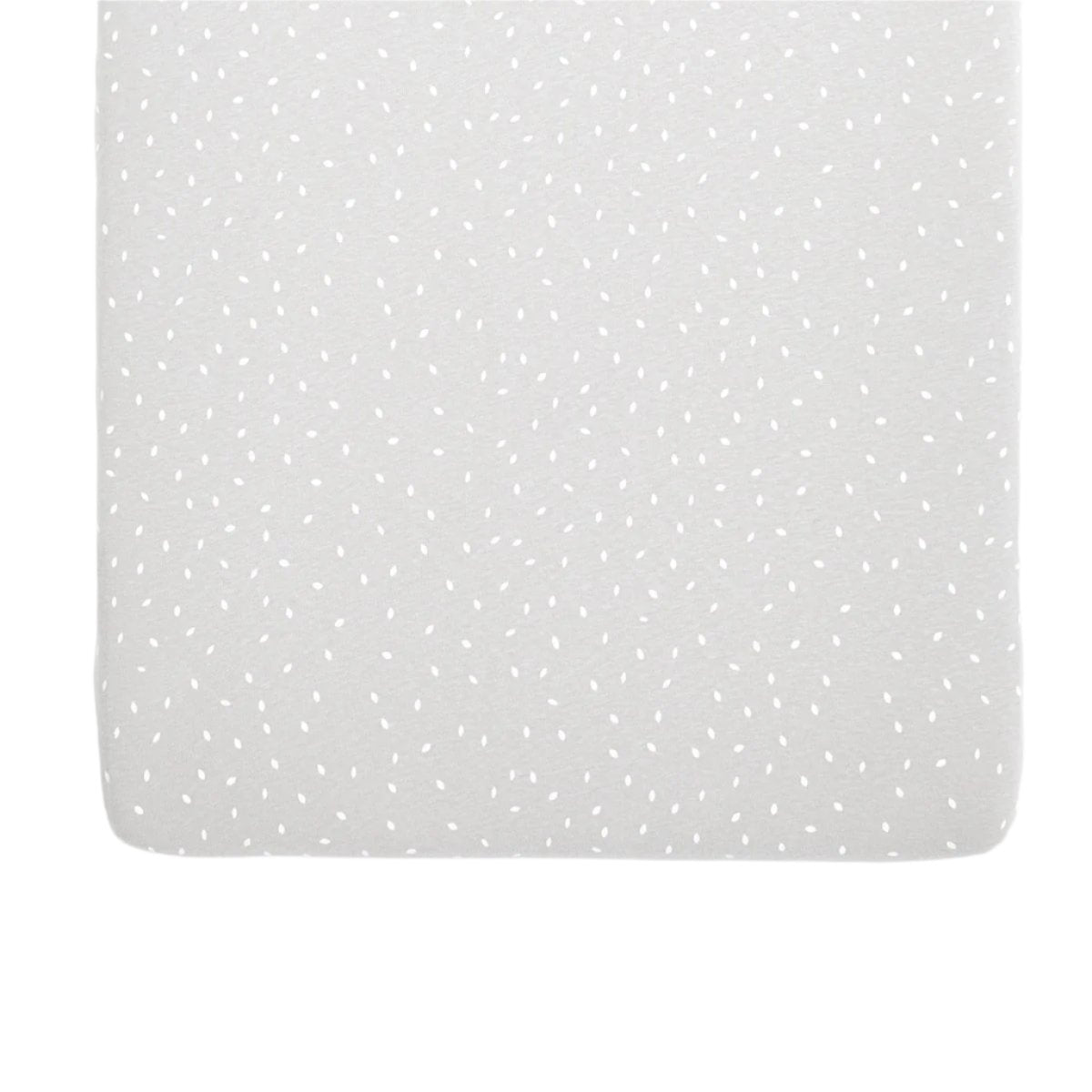 Organic Crib Fitted Sheet 35x80cm Dove Rice