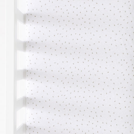 Little Green Sheep Organic Crib Fitted Sheet 35x80cm - White Rice