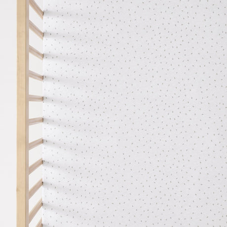 Little Green Sheep Organic Cot & Cot Bed Fitted Sheet - White Rice