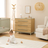 Tutti Bambini Hallee Dresser / Chest Changer - Golden Oak & Sage