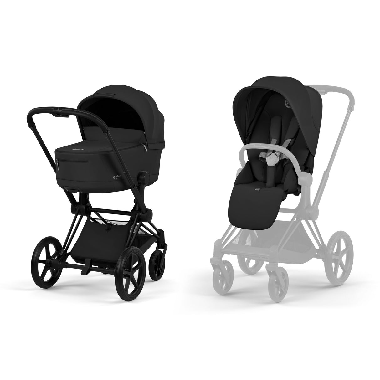Cybex Priam 2026 Ultimate Bundle with Cloud T & ISOFIX Base - Matt Black / Sepia Black