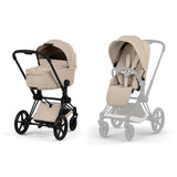 Cybex Priam 2026 Ultimate Accessory Bundle with Cloud T & ISOFIX Base - Matt Black / Cozy Beige