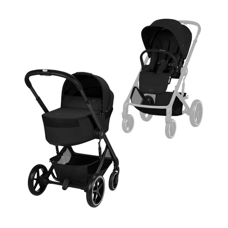 Cybex Balios 2026 with Foldable Carrycot Accessory Bundle - Moon Black