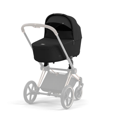 Cybex Priam Travel System with Accessories, Cloud T Car Seat & ISOFIX Base - Sepia Black / Matt Black Frame