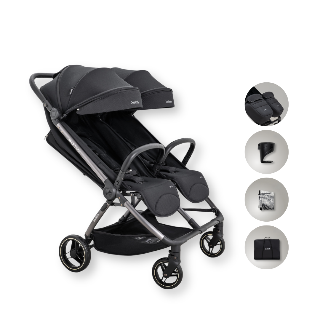 Jovikids Ayla Double Pushchair - Urban Black