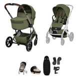 Cybex Balios 2026 Foldable Carrycot Accessory Bundle- Moss Green