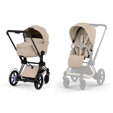 Cybex ePriam 2026 Ultimate Bundle with Cloud T & ISOIFX Base - Matt Black/Cozy Beige