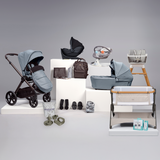BabaBing 18 Piece Raffi Travel, Home & Feeding Bundle with Spin Car Seat & ISOFIX Base - Duck Egg