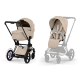 Cybex ePriam 2026 Pushchair & Carrycot - Cozy Beige/Sepia Black