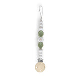 Chewies Silicone Daisy Teething Pacifier Clip - White