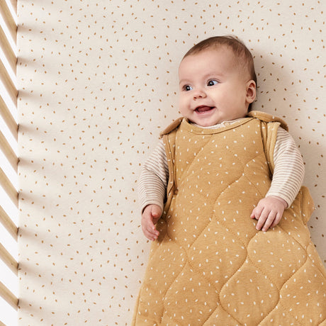 Little Green Sheep Organic Baby Sleeping Bag | 2.5 Tog | 0-6 Months - Honey Rice