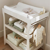 CuddleCo Clara Mini 2 Piece Nursery Furniture Set with Cot Bed and Changer - Cashmere