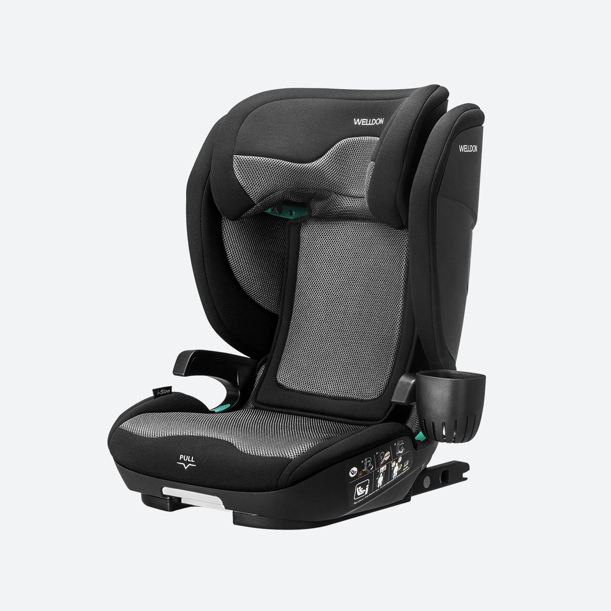 Welldon Cocoon Travel 2 High Back Booster - Ebony