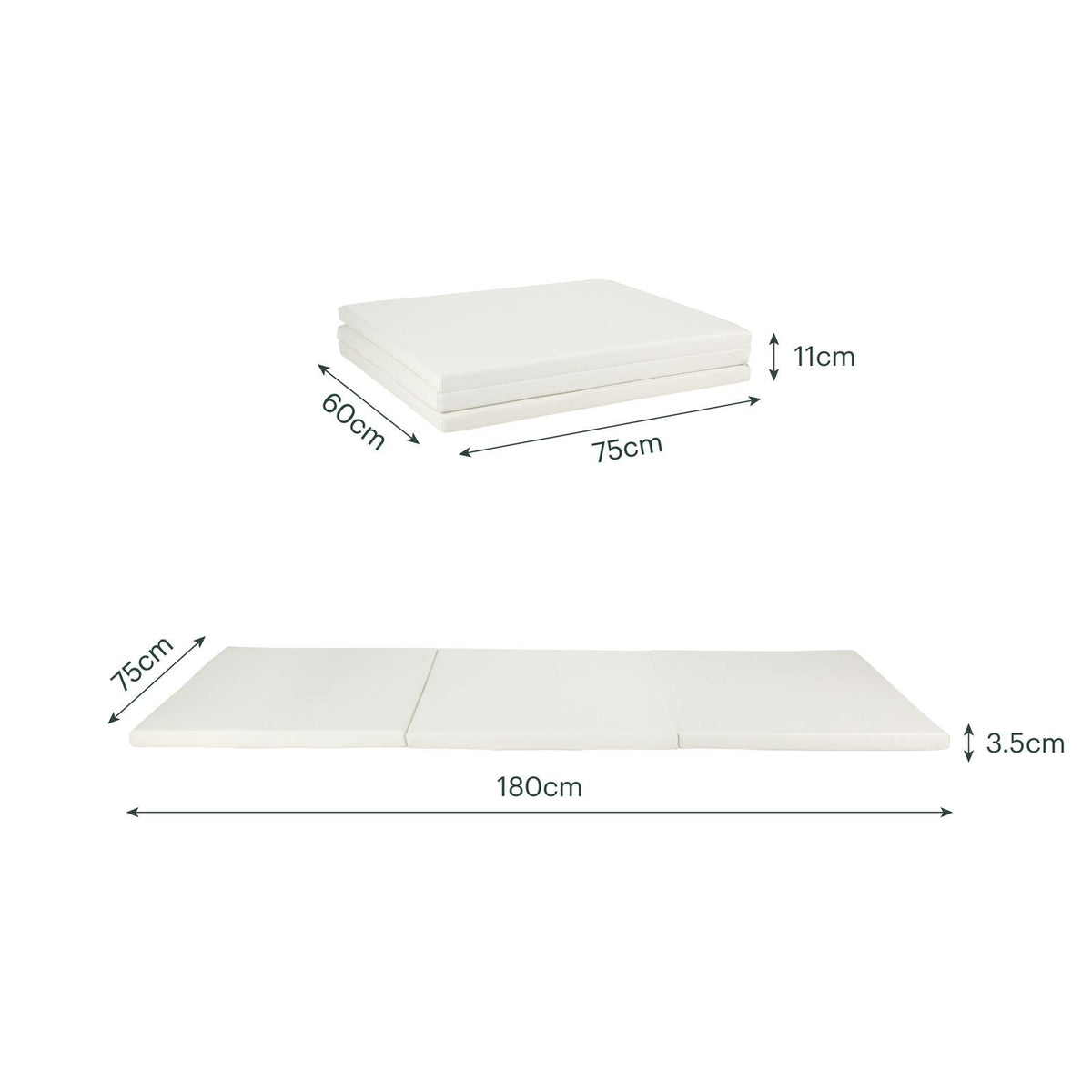 CuddleCo Tumble Play Mat 180 x 75cm - Pebble