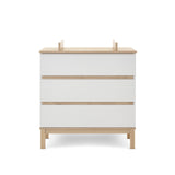 Obaby Astrid Mini 3 Piece Nursery Furniture Set with Mini Cot Bed & Dresser - White