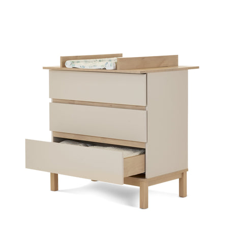 Obaby Astrid Mini 3 Piece Nursery Furniture Set with Mini Cot Bed & Dresser - Satin