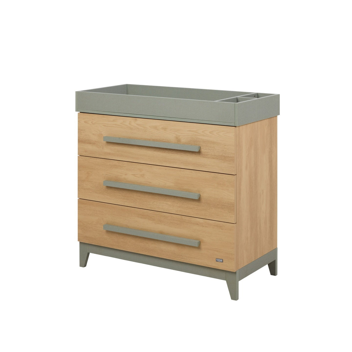 Tutti Bambini Hallee Dresser / Chest Changer - Golden Oak & Sage Weave