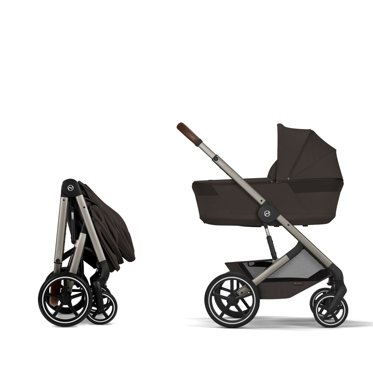 Cybex Balios 2026 with Foldable Carrycot Accessory Bundle - Chocolate Brown