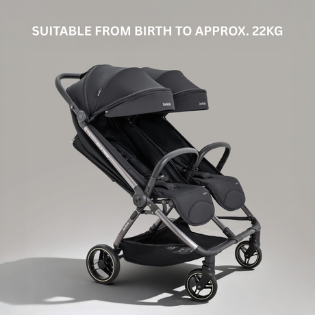 Jovikids Ayla Double Pushchair - Urban Black