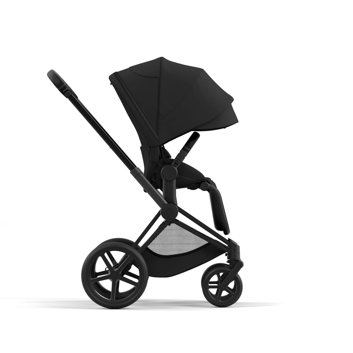 Cybex Priam Travel System with Accessories, Cloud T Car Seat & ISOFIX Base - Sepia Black / Matt Black Frame
