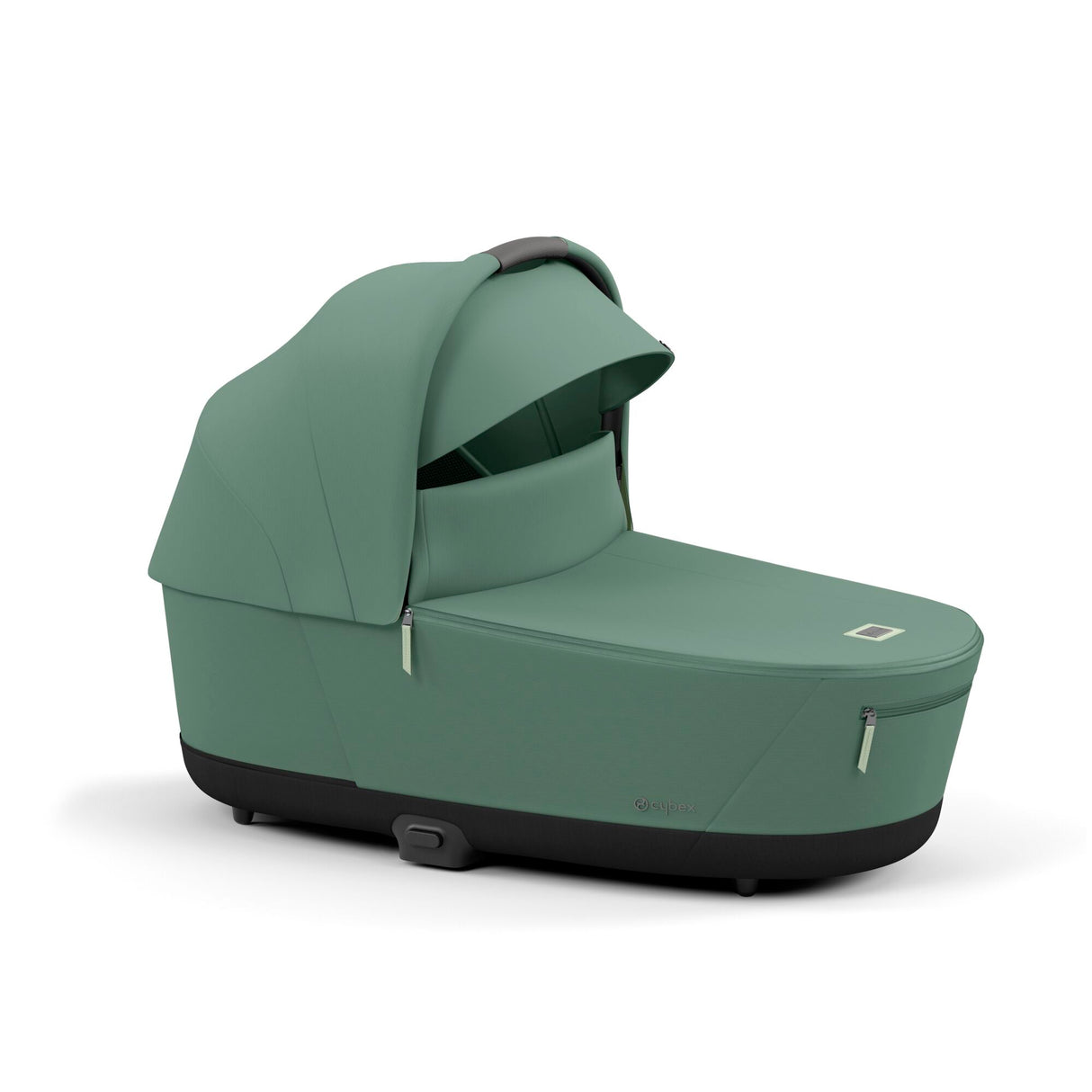 Cybex Priam Travel System with Accessories, Cloud T Car Seat & ISOFIX Base - Leaf Green / Matt Black Frame