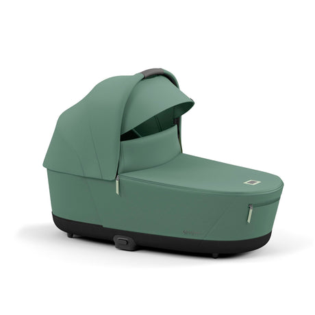 Cybex Priam Travel System with Accessories, Cloud T Car Seat & ISOFIX Base - Leaf Green / Rose Gold Frame