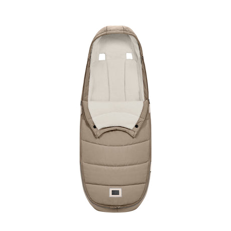 Cybex Priam Travel System with Accessories, Cloud T Car Seat & ISOFIX Base - Cozy Beige / Chrome Brown Frame