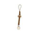 Chewies Silicone Croissant Teething Pacifier Clip - Latte