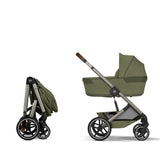 Cybex Balios 2026 Foldable Carrycot Accessory Bundle- Moss Green