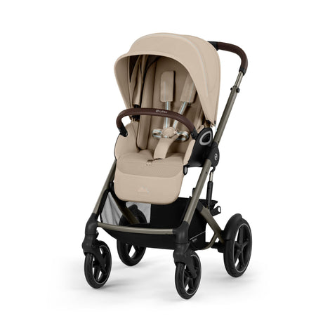 Cybex Talos S Lux Newborn Nest Travel System with Cloud G Car Seat & ISOFIX Base - Almond Beige