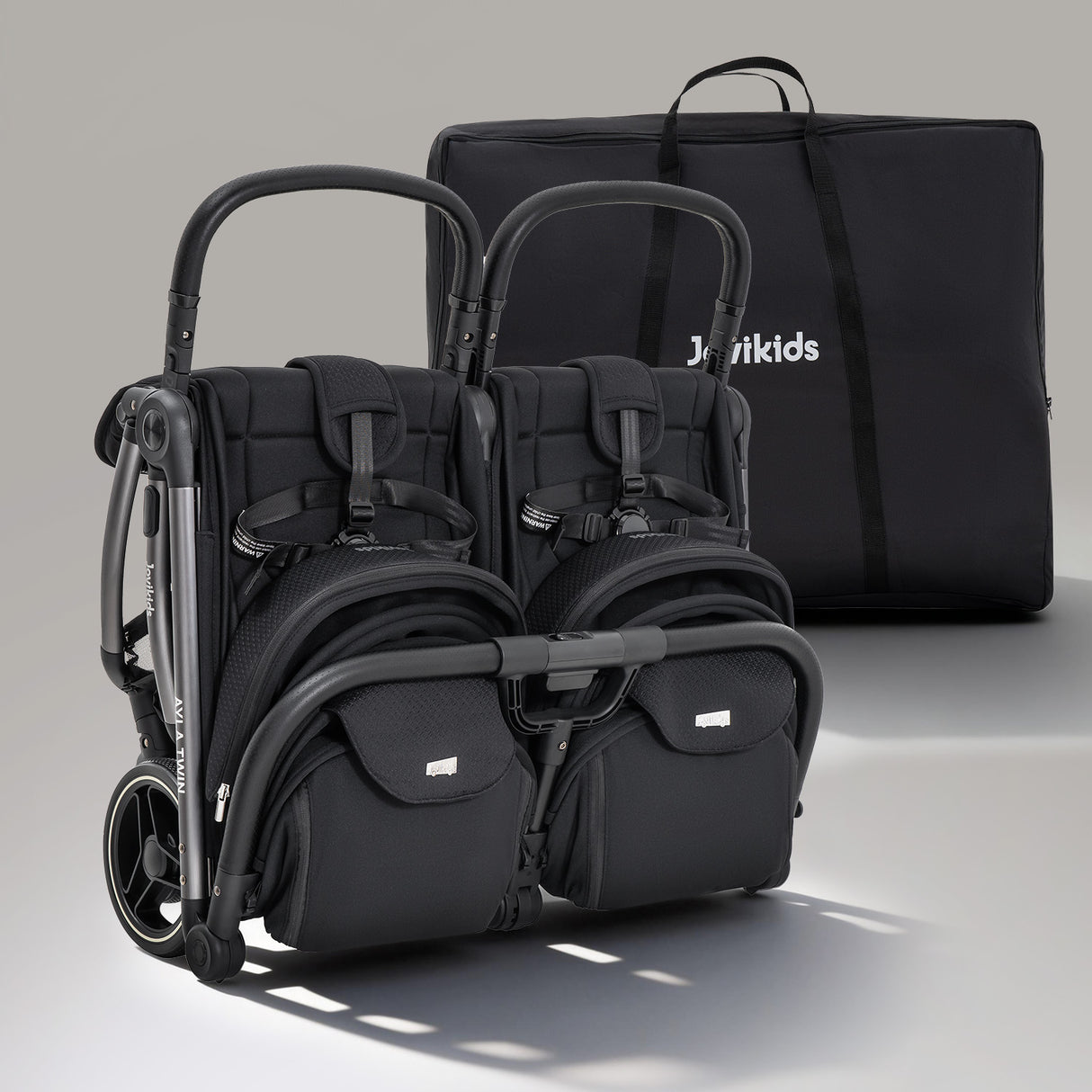 Jovikids Ayla Double Pushchair - Urban Black
