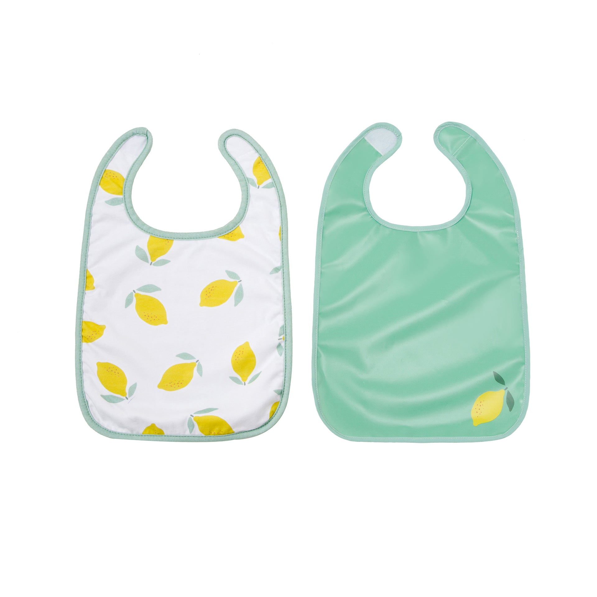 Cotton Jersey Bibs 2 Pack Happy Lemon