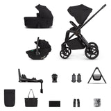 Venicci Claro 2 Plus Travel System with Accessories, Tiago Car Seat & ISOFIX Base - Noir